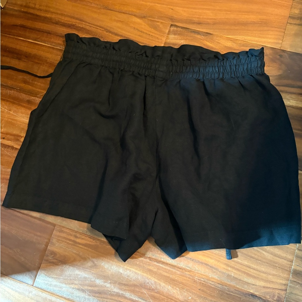 NWT new LOFT High‎ Waist Black Women's Shorts size large 0205 - Picture 3 of 9